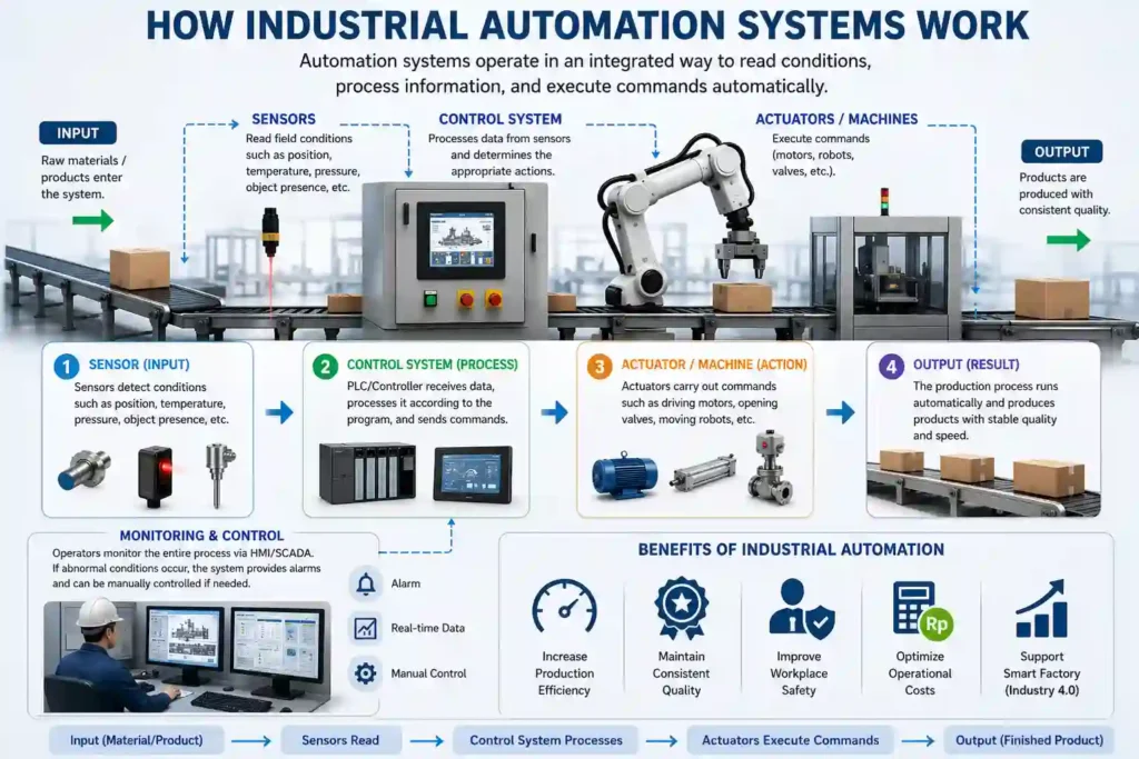 How industrial automation system works